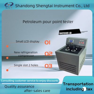 Manual Petroleum Pour Point Tester SD510-Q Alcohol Bath Dual Bore GB/T510