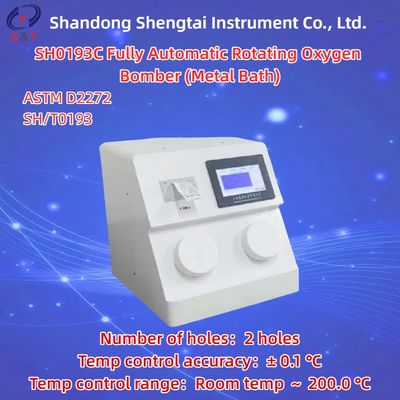 2 Holes Fully Automatic Rotary Oxygen Bomb Analyzer Metal Bath Accuracy ± 2 ‰ ASTM D2272