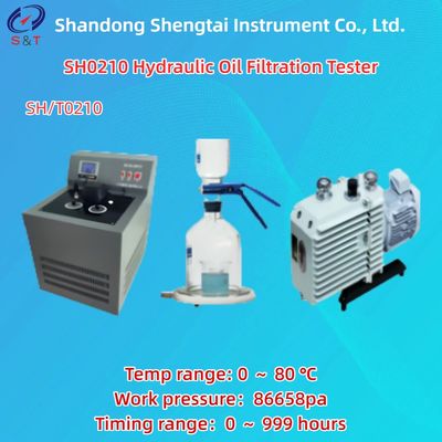 Vacuum Pump Hydraulic Oil Filtration Tester Work Pressure	86658pa Digital Timer SH/T0210