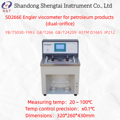 Dual Pore Engler Viscometer for Petroleum Products K20=(51±1)s