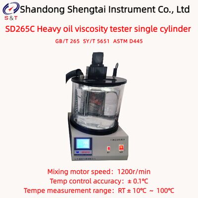 Heavy Oil Viscosity Tester Single Cylinder RT ± 10℃ ～ 100℃ LCD Digital Display ASTM D445