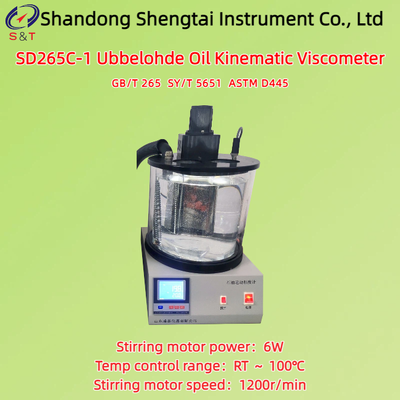 Ubbelohde Oil Kinematic Viscometer RT ～ 100℃ High-Precision Thermistor ASTM D445