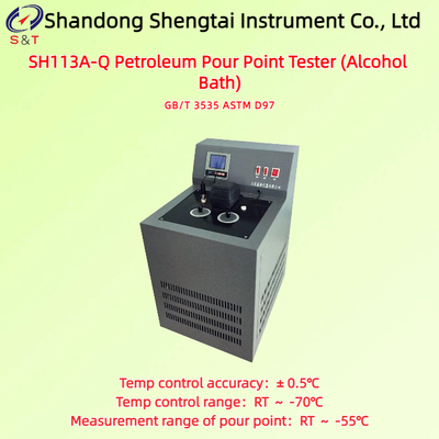 2 Holes Petroleum Pour Point Analyzer RT ～ -70℃ LCD Display Alcohol Bath ASTM D97