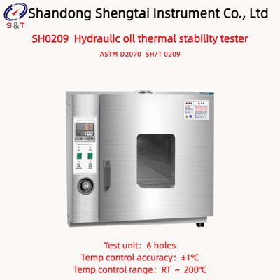 6 Holes Hydraulic Fluid Oil Thermal Stability Analyzer RT ～ 200℃ A1-3 Aluminum Ingot ASTM D2070