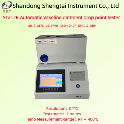2 Routes Automatic Vaseline Ointment Drop Point Meter RT ～ 400℃ Glass Test Tube ASTM D127
