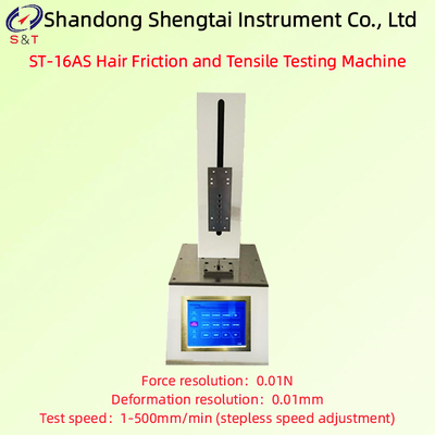 Hair Friction And Tensile Analyzer Test Speed 1 - 500mm/Min LCD Display Travel 360mm ST-16AS