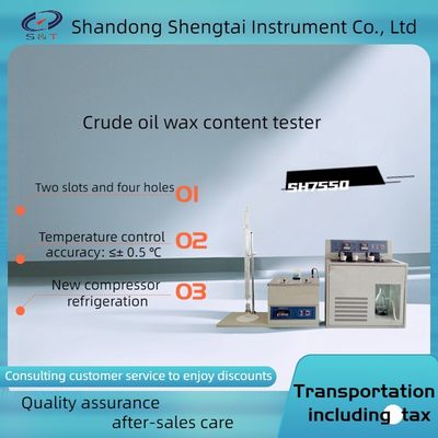 Crude oil wax content tester with two slots and four holes automatic constant temperature