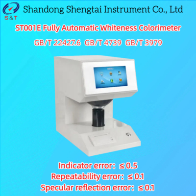 Fully Automatic Hunter Whiteness Colorimeter sample Thickness ≤40mm GB/T 22427.6