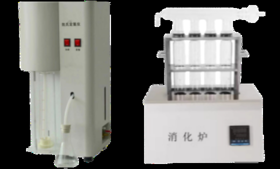 Four holes Kjeldahl Nitrogen Analyzer Relative difference of 1% 1200W GB/T6432