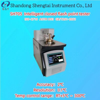 Intelligent Closed Flash Point Tester RT+5℃ ～ 300℃ Android System PT100 Sensor ASTM D93