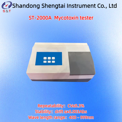 Mycotoxin Tester ELISA Wave Length 400 - 999nm Aflatoxin B1 Detection ST-2000A