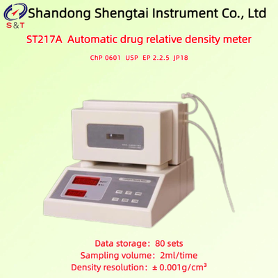 Automatic Medication Relative Density Meter Measure 0.001 ～ 1.999g/Cm³ Data Storage 80 Sets USP<699>