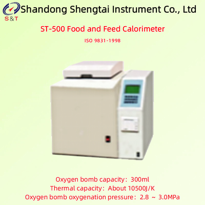 Food And Feed Calorimeter Thermal Capacity 10500J/K LCD Display 300ml Oxygen Bomb ISO 9831