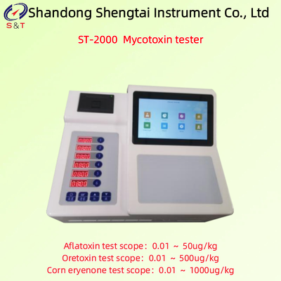 Mycotoxin Tester Vomiting Toxin Test Scope 0.01 ～ 5000 Ug/Kg 7-Inch LCD Touch Screen ST-2000